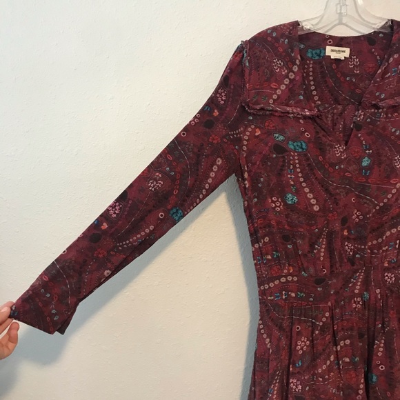 ZADIG & VOLTAIRE Psyche Remus Red Dress EUC - Picture 7 of 16